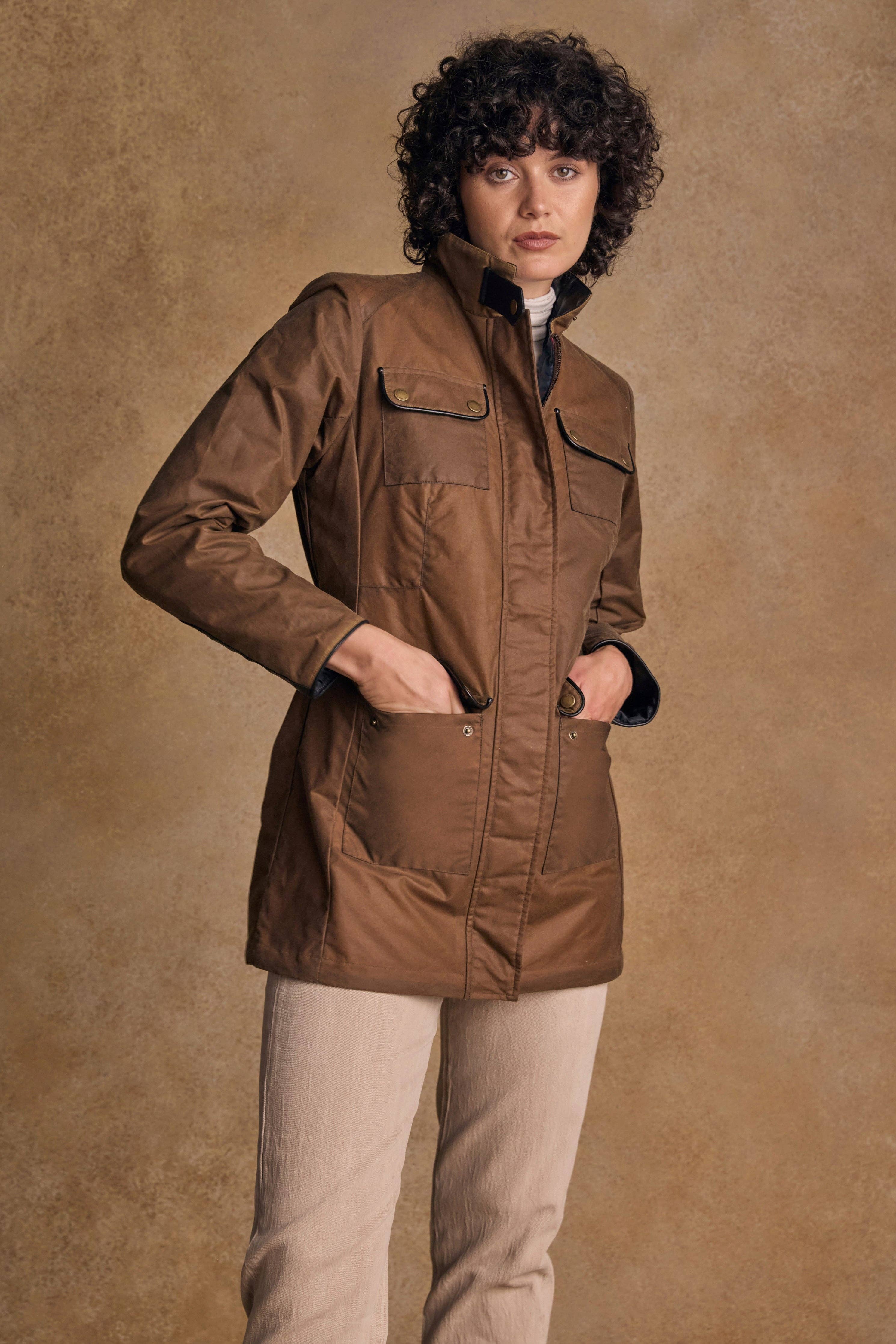 Jack Murphy Clothing - Wholesale Jacket - Women's - Orla Wax Jacket - Tan7