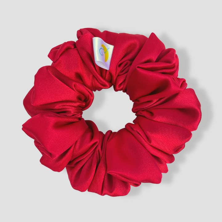 Satin Scrunchie, Large Scrunchy, High Quality Hair Tie (Red) for wholesale by Coyalz Haircare