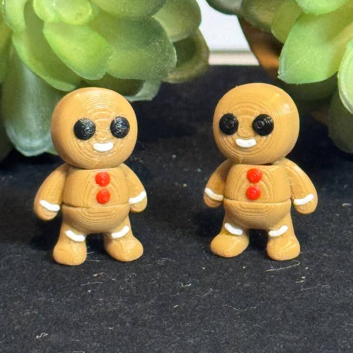 Lorianne Kol - Wholesale Fidget Toy - Kids - Gingerbread Man • Mini 3D Printed Articulated Animal • Flexi Animals • Christmas0