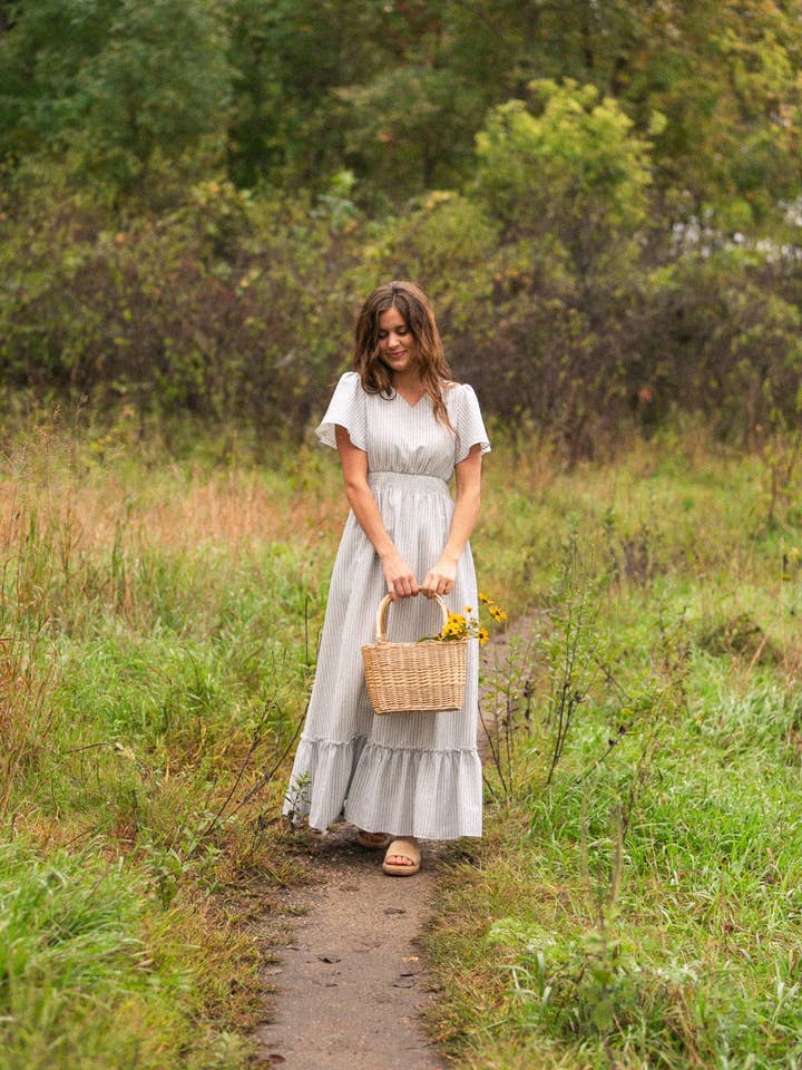 Isabella V Neck Maxi Dress for wholesale by Inherit Clothing Company