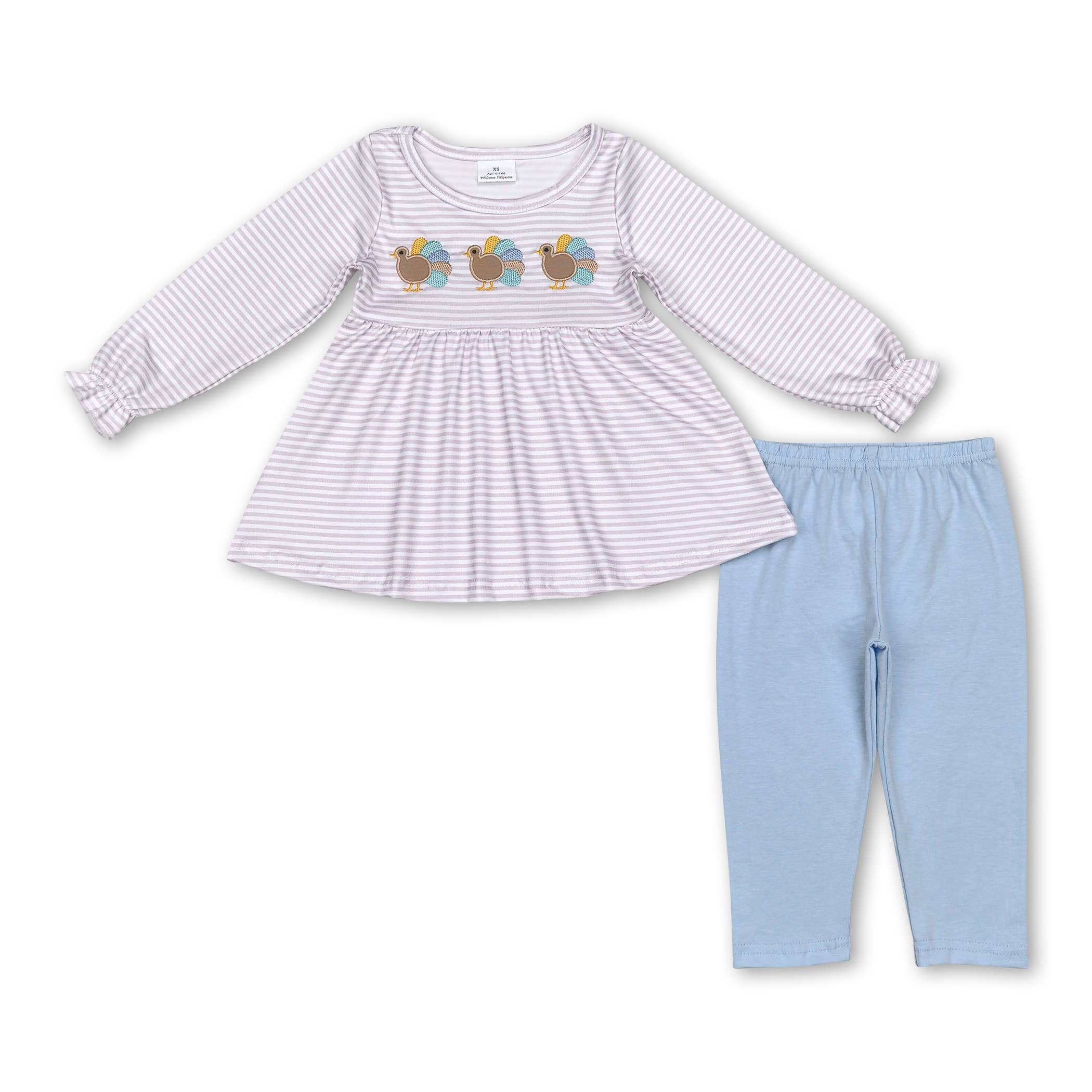 Yawoo Garments - Wholesale T-Shirt - Kids - Khaki stripe turkey kids boys Thanksgiving polo shirt2