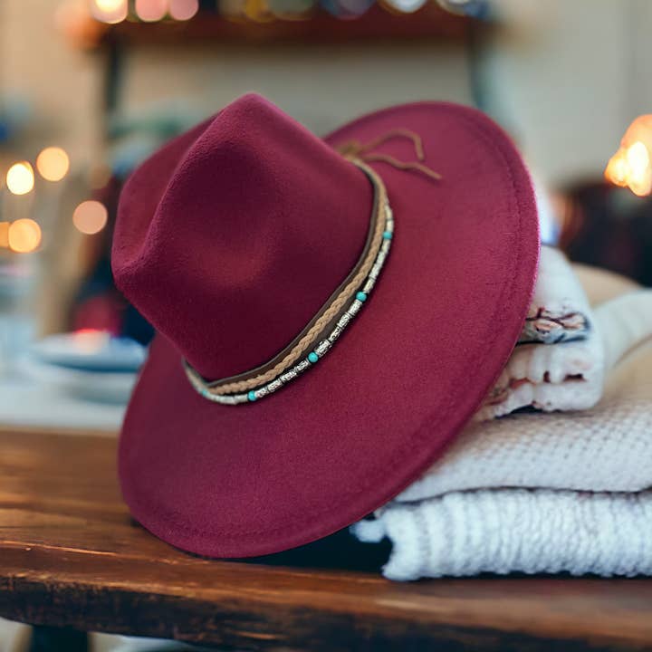 Wild Indigo - Wholesale Hat Accessory - Women's - Silver Beads & Braids Hat Band
