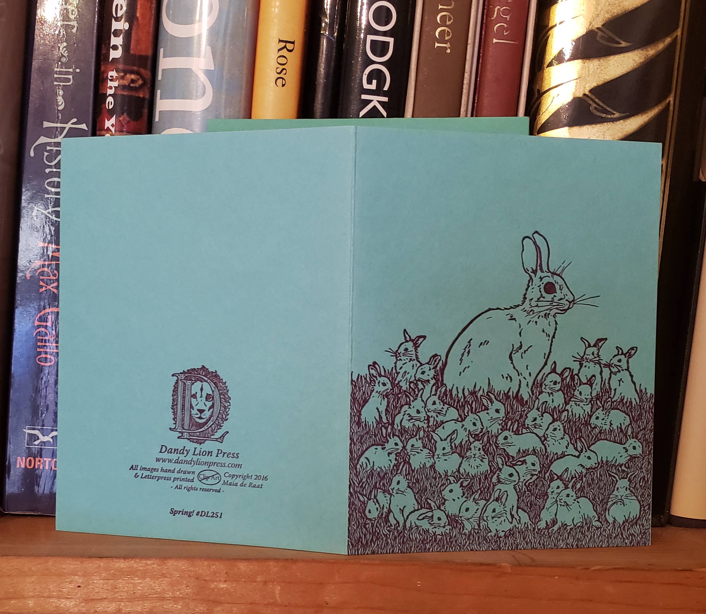 Dandy Lion Press - Wholesale Easter Card - Spring Bunnies Letterpress Card5