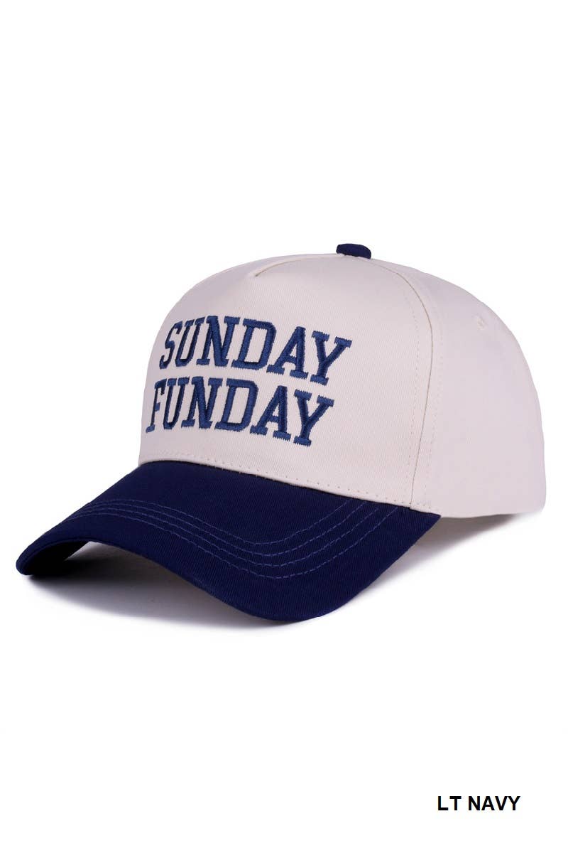 42POPS – wholesale Baseball cap – Women's – .....Sunday Funday Two Tone Canvas Cotton Cap SI-2854510