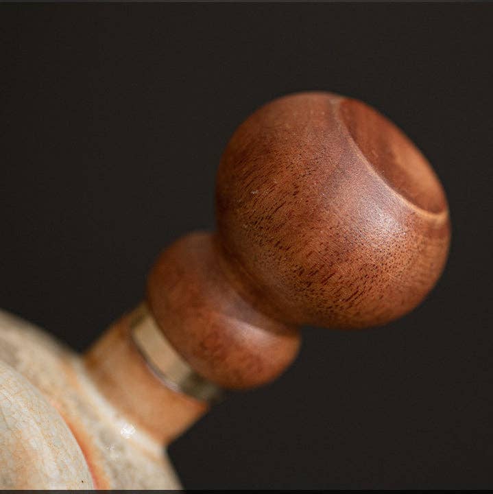 Gohobi （We cover U.S. import duties） - Wholesale Tea Pot - Gohobi Handmade Black Ink Hand-painted Cat Side Handle Teapot 0038