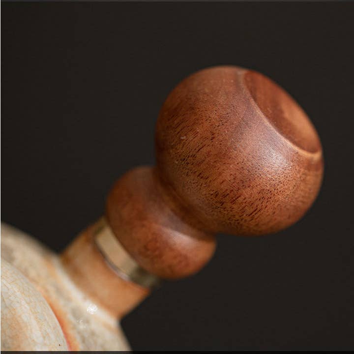 Gohobi (We cover U.S. import duties) - Wholesale Tea Pot - Gohobi Handmade Black Ink Hand-painted Cat Side Handle Teapot 0038