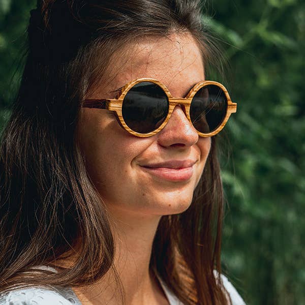Wood&Chic - Wholesale Sunglasses - Unisex - Unisex UV400 Wooden Sunglasses - Pine