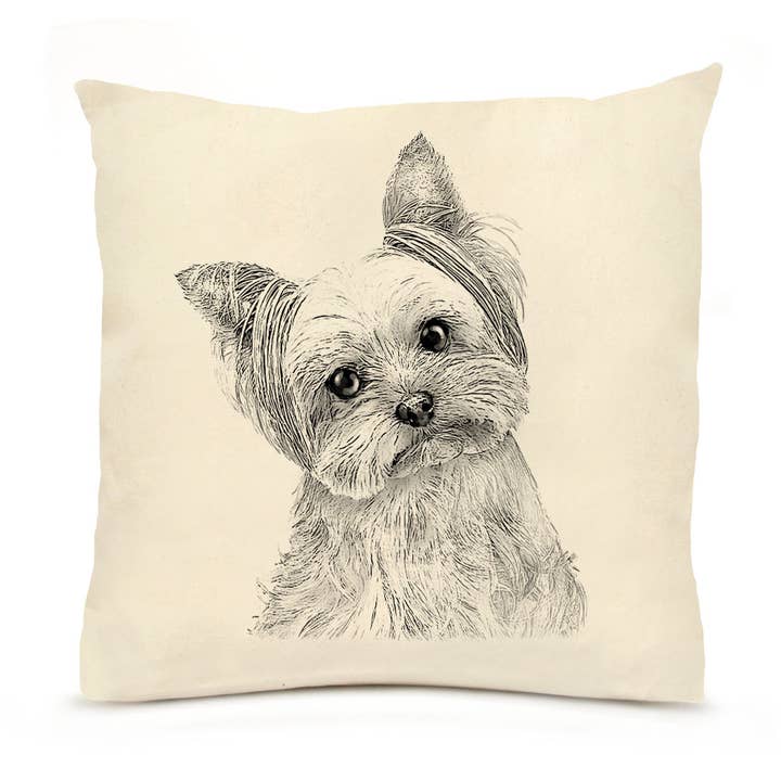 Almohada grande Yorkie para venta al por mayor de Eric & Christopher