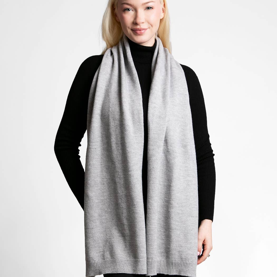 Fashion City - Wholesale Scarf - Women's - Solid Color Soft Ribbed Oblong Scarf8