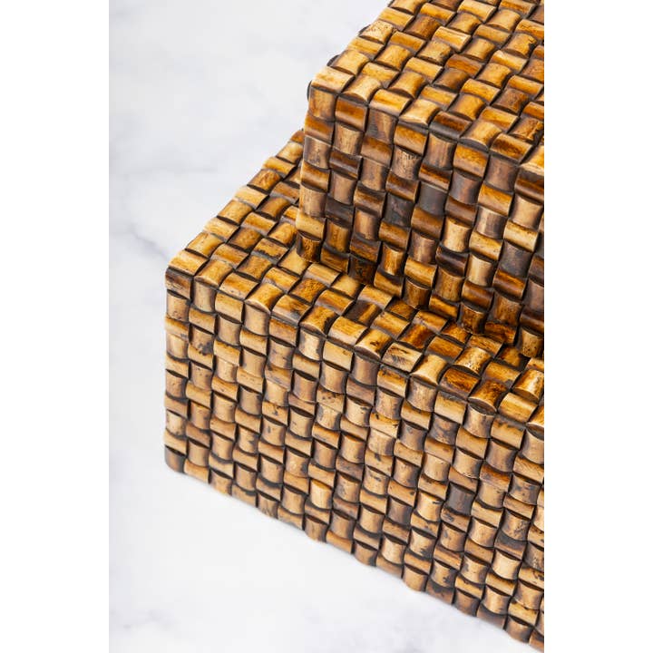 GAURI KOHLI - Wholesale Decorative Box - Nomad Rustic Bone Decorative Boxes Set of 22