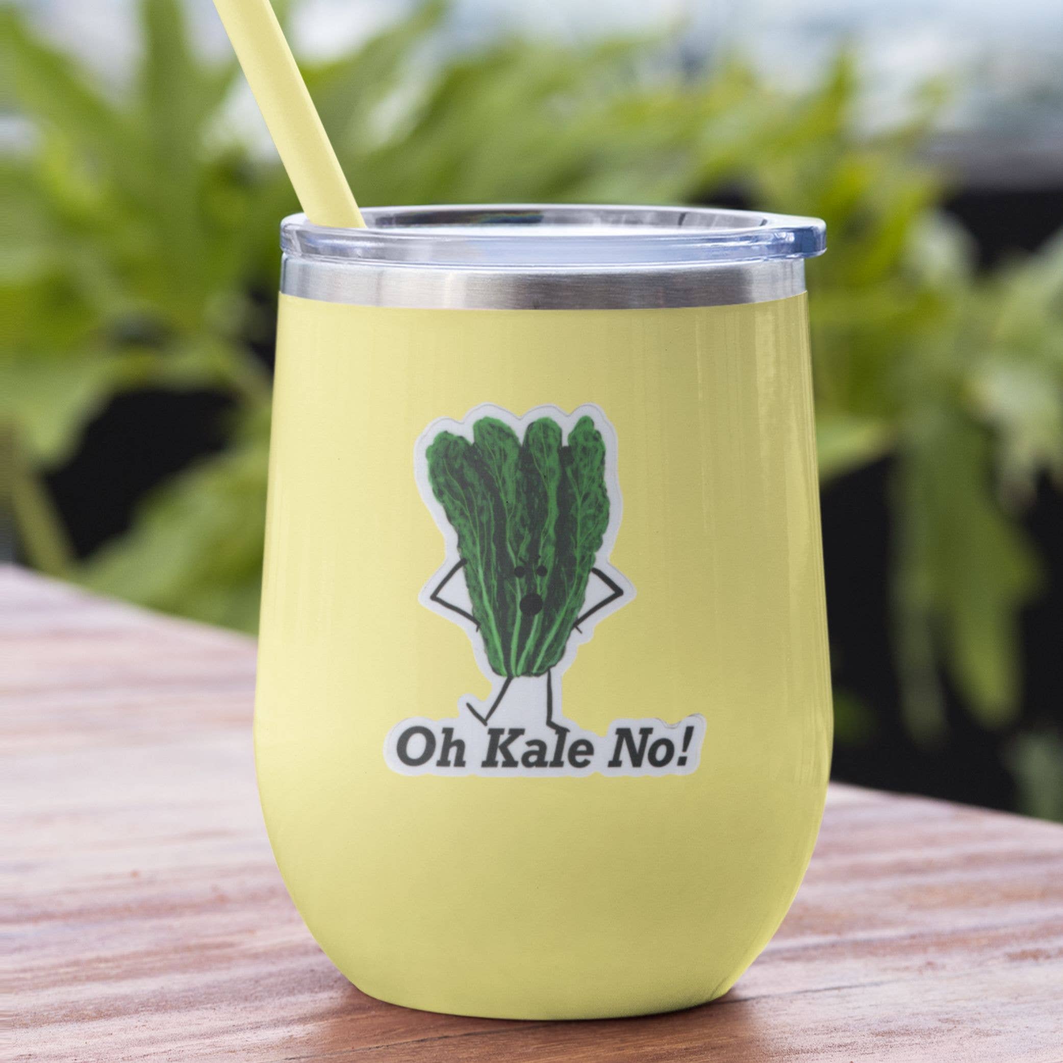 Punaballoo – Großhandel Aufkleber – Oh Grünkohl Nein! 3" Vinyl Grünkohl-Wortspiel-Aufkleber2