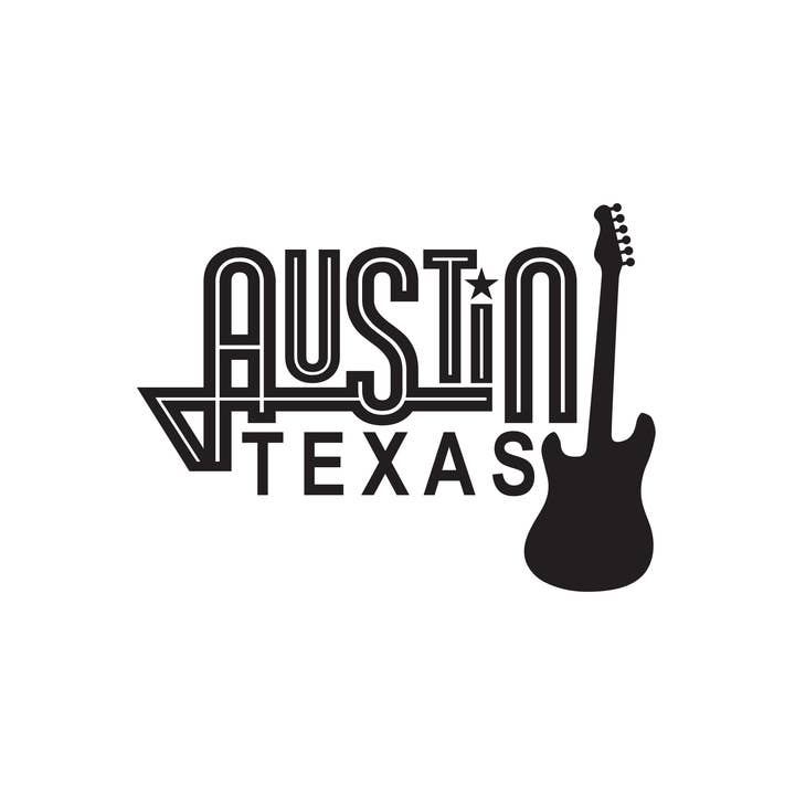 Travel Series Austin Texas Vinyl Textured Sticker for wholesale by Girls Printing House