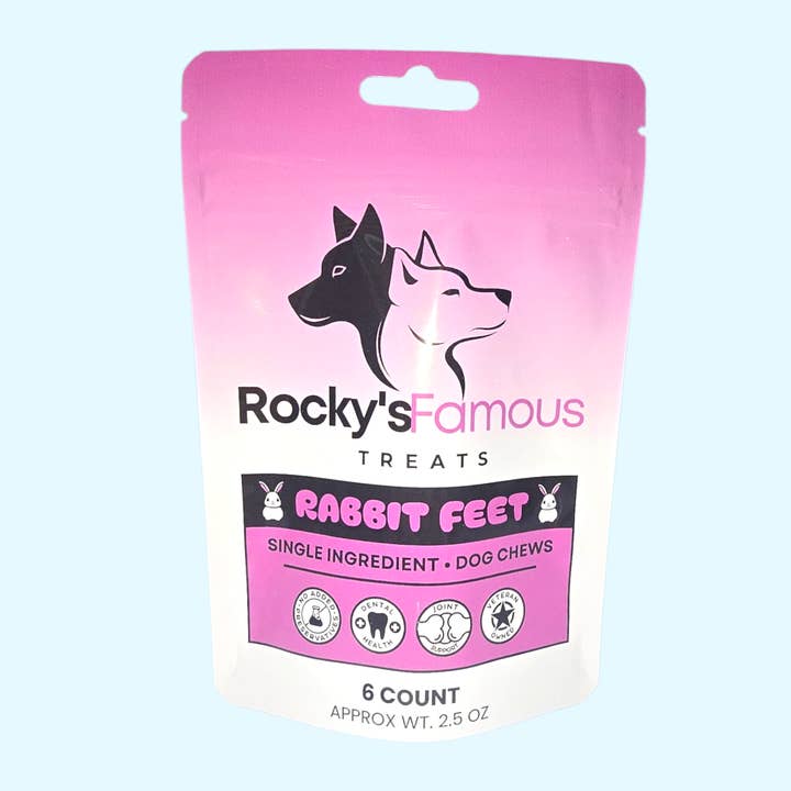 Pieds de lapin à mâcher pour chiens pour la vente par Rocky's Famous Treats