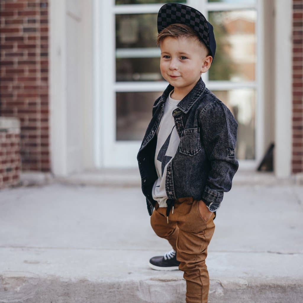 Little Rad Things - Wholesale Screen Printed T-Shirt - Kids - Boys Clothes Greige Acid Wash Spark Tee - USA Made14