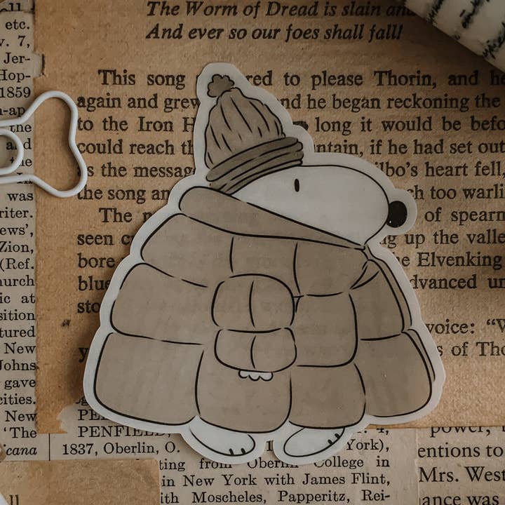 Savannah Scribbles Shop - Wholesale Sticker - Snoopy Parka Vinyl Sticker0