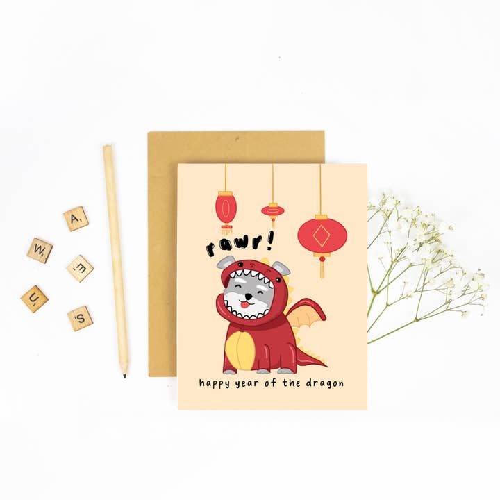 Rawr! Happy Year of the Dragon for wholesale by Milky & Co. Studios