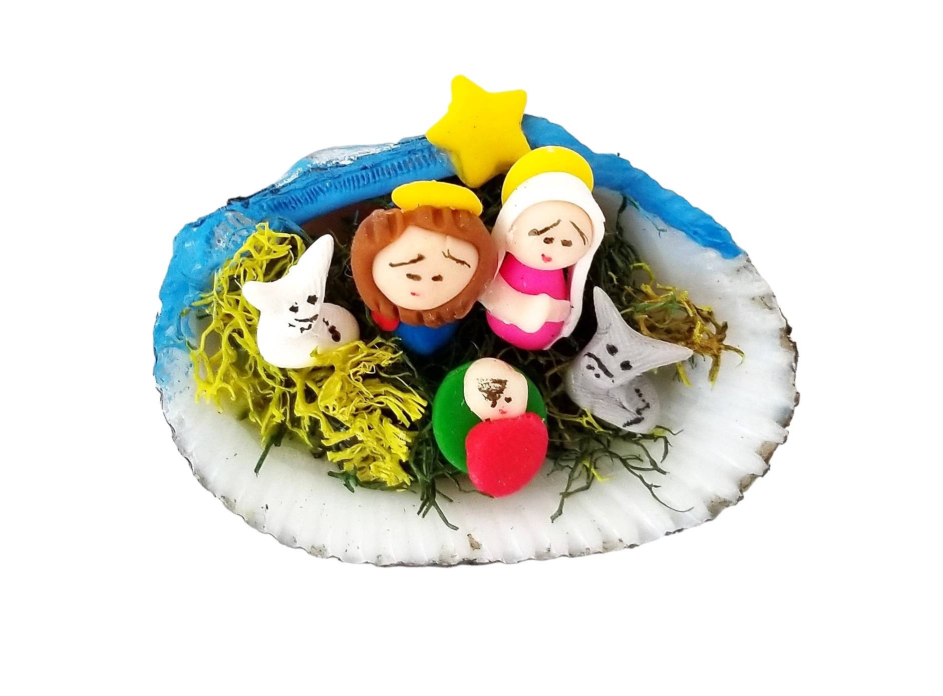 Sedona Spirit - Wholesale Nativity Scene Decor - Seashell Marzapan Nativity0