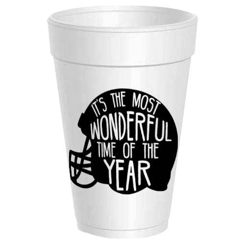 Football Helmet It's the Most Wonderful Time of the Year - 10 pack for wholesale by Sassy Cups