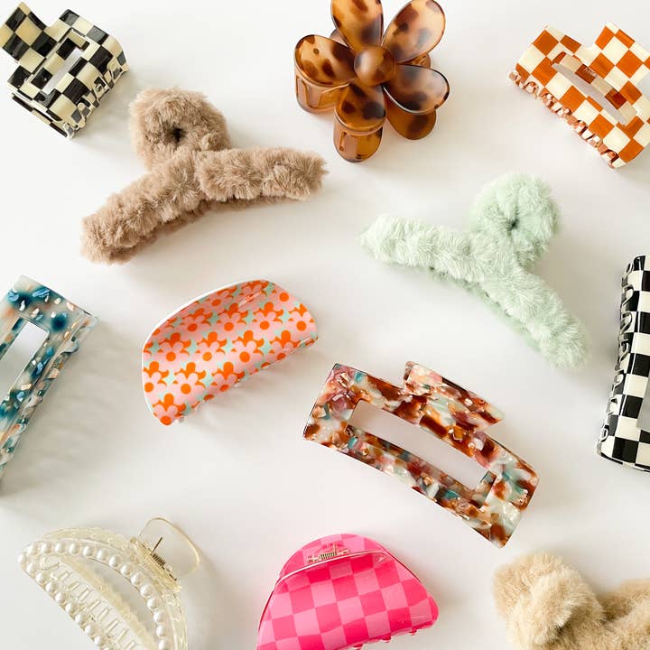 The Wildflower Company - Wholesale Hair Clip - Women's - 50 Random Hair Claw Clips Assortment