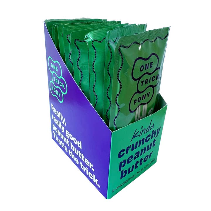 One Trick Pony - Wholesale Nut Butter - Single Serve Peanut Butter Packets - Box of 10 Kinda Crunchy3