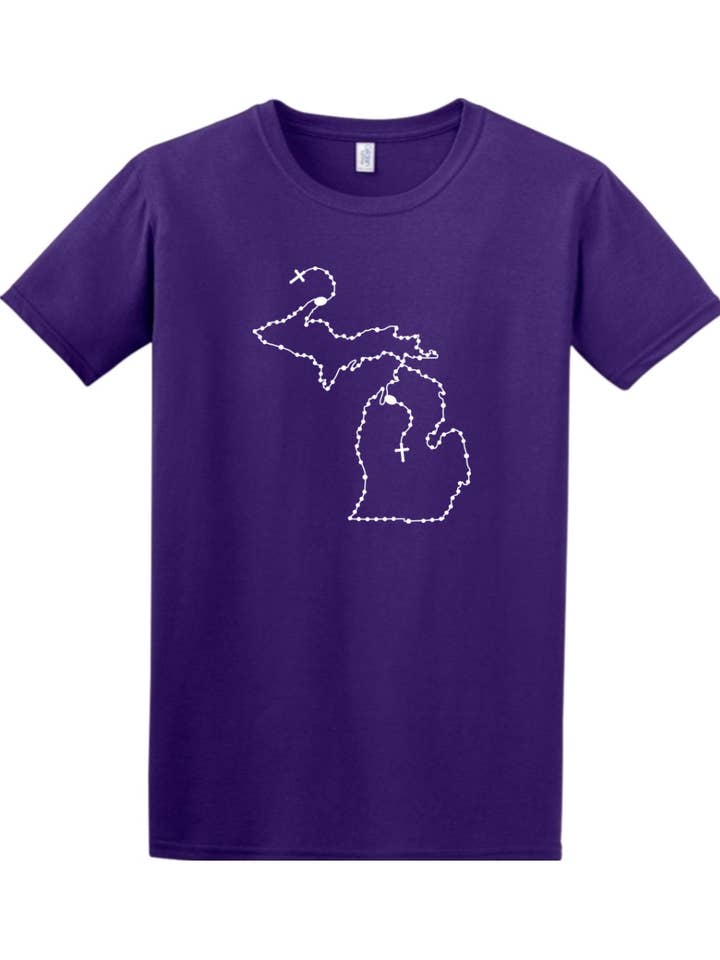 Sock Religious - Wholesale Screen Printed T-Shirt - Unisex - Michigan Rosary Catholic Adult T-shirt1