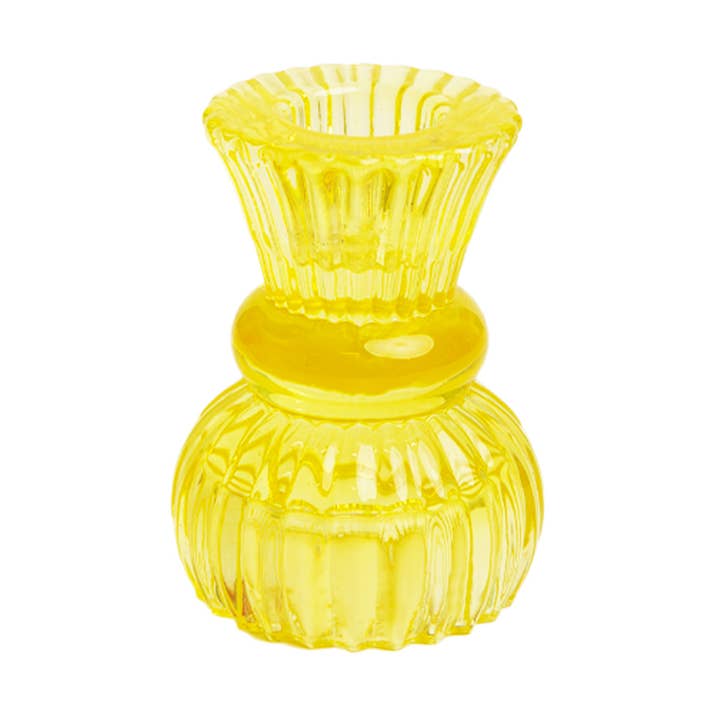 Small Yellow Glass Candle Holder | Home Décor | for wholesale by Talking Tables UK