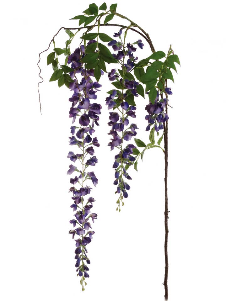 69" Lilla Silke Wisteria Spray Indendørs Og Udendørs Dekoration for engroshandel hos Larksilk