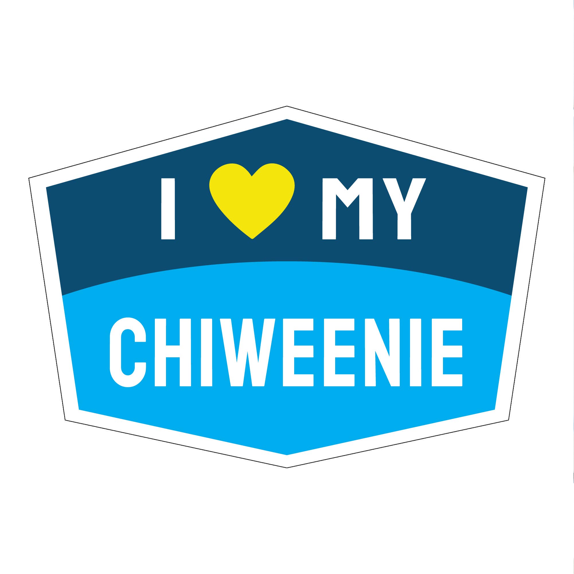 Wholesale I Love My Chiweenie Hexagon Shaped Magnet for your store