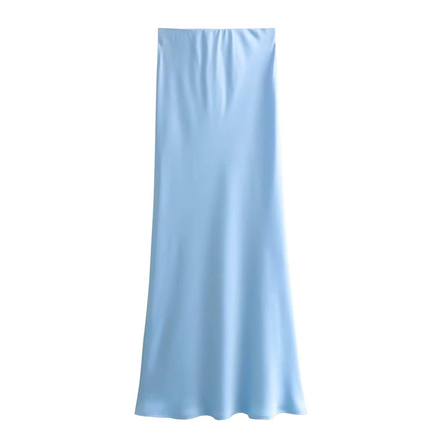 Sweetkama – wholesale Skirt – Women’s – Ladies Solid Color Satin Midi Skirt 55153