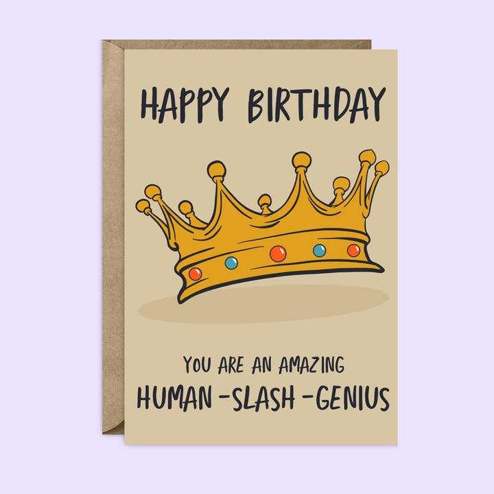 Buon compleanno - Amazing Human Genius Birthday Card per la vendita all'ingrosso da parte di Tikkled Pink