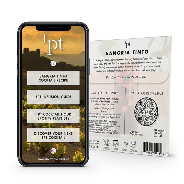 One Part Co. - Wholesale Cocktail Mix/Syrup - 1pt Sangria Tinto Cocktail Pack3