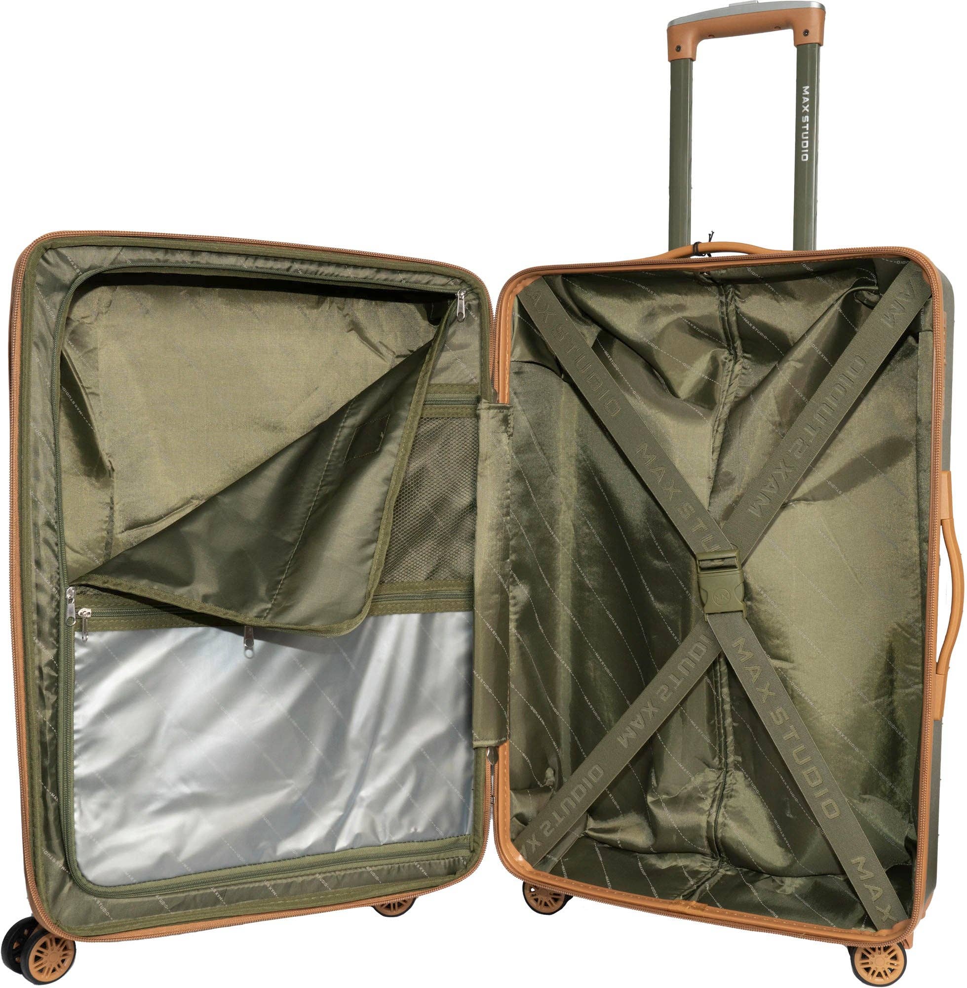  OLIVE Max Studio ABS 3-Piece Hard Sided The Lisbon Luggage Set for wholesale on Faire9