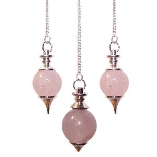 Ancient Wisdom - Wholesale Meditation Supplies - Sphere Pendulums - Rose Quartz1