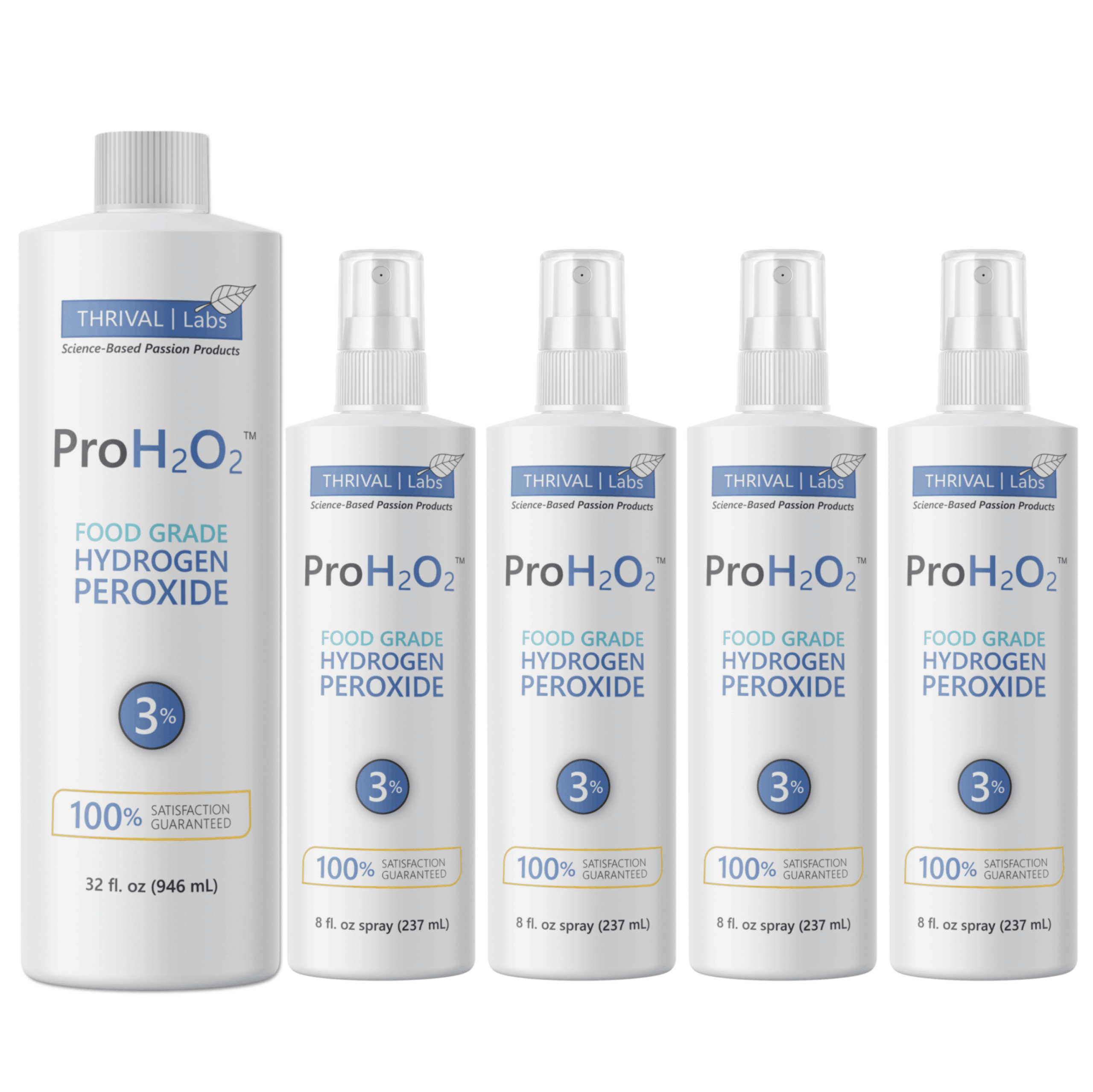 Thrival Labs - Wholesale All-Purpose Cleaning Spray - ProH2O2 3% Food Grade Hydrogen Peroxide Natural Cleaner9