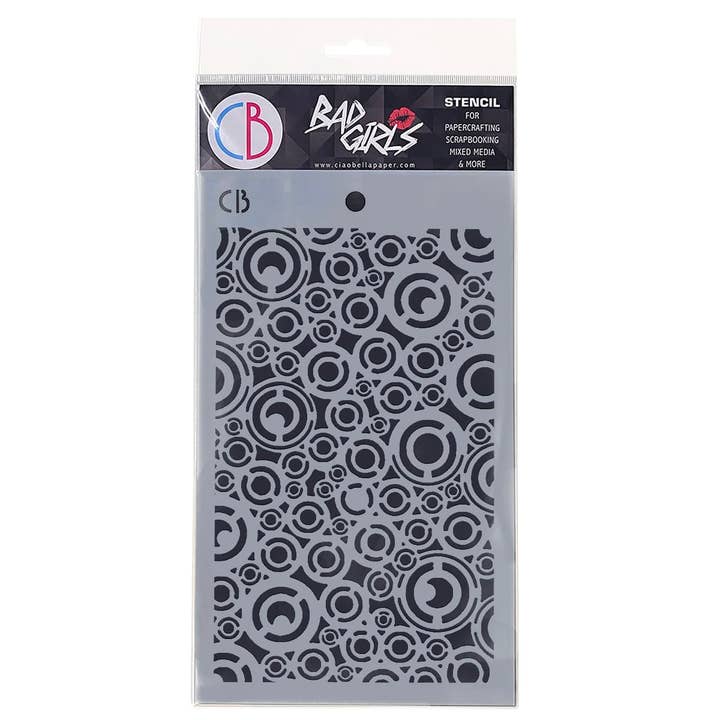 Ecstasy Crafts Distributing - Wholesale Stencil/Craft Die - Texture Stencil 5"x8" Washers