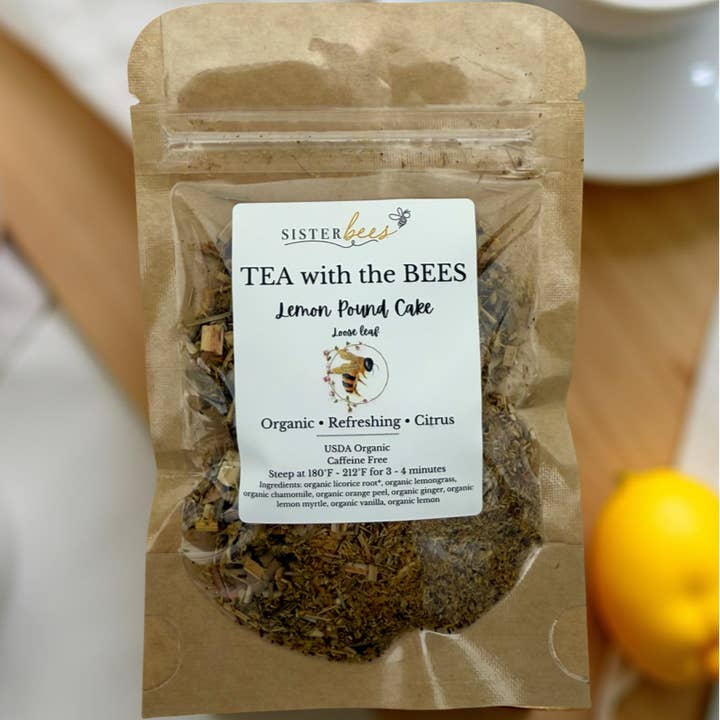 Sister Bees LLC - Wholesale Health/Detox Tea - Tea with the Bees - Organic Lemon Pound Cake1