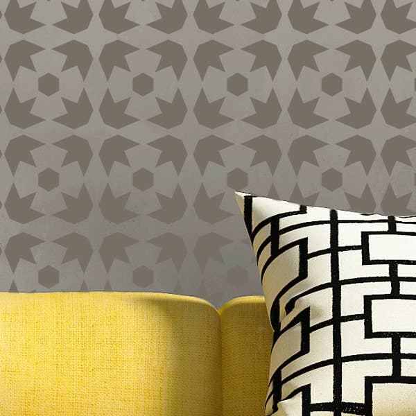 Stencil Up - Wholesale Wallpaper - Moroccan Star Wall Stencil