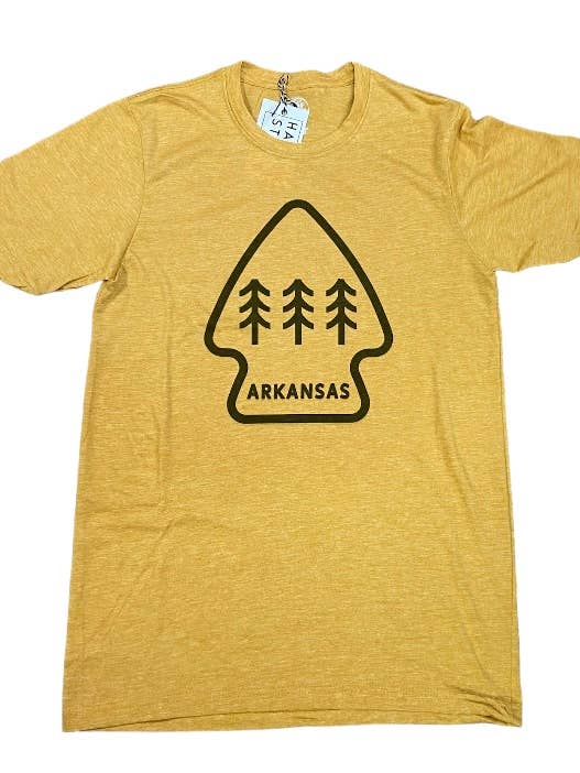 T-shirt de seta Happy State Co Arkansas XS-3x por atacado de Happy State Co