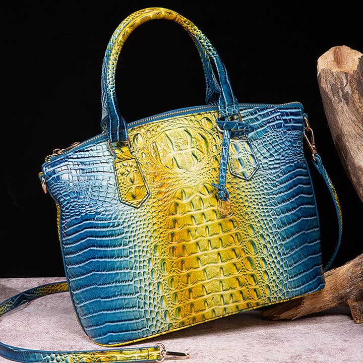 ACCITY - Wholesale Top Handle Bag - Women's - CLASSY CROCODILE PATTERN TOP HANDLE BAG_CWAB05725