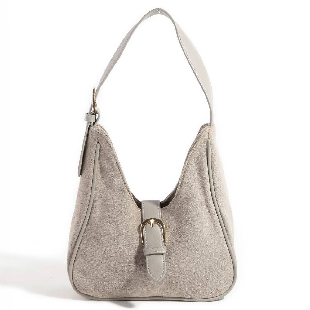 Collections by Fame Accessories – Engroshandel Crossbodytaske - Dame – Taske i ruskind med spænde-accent7