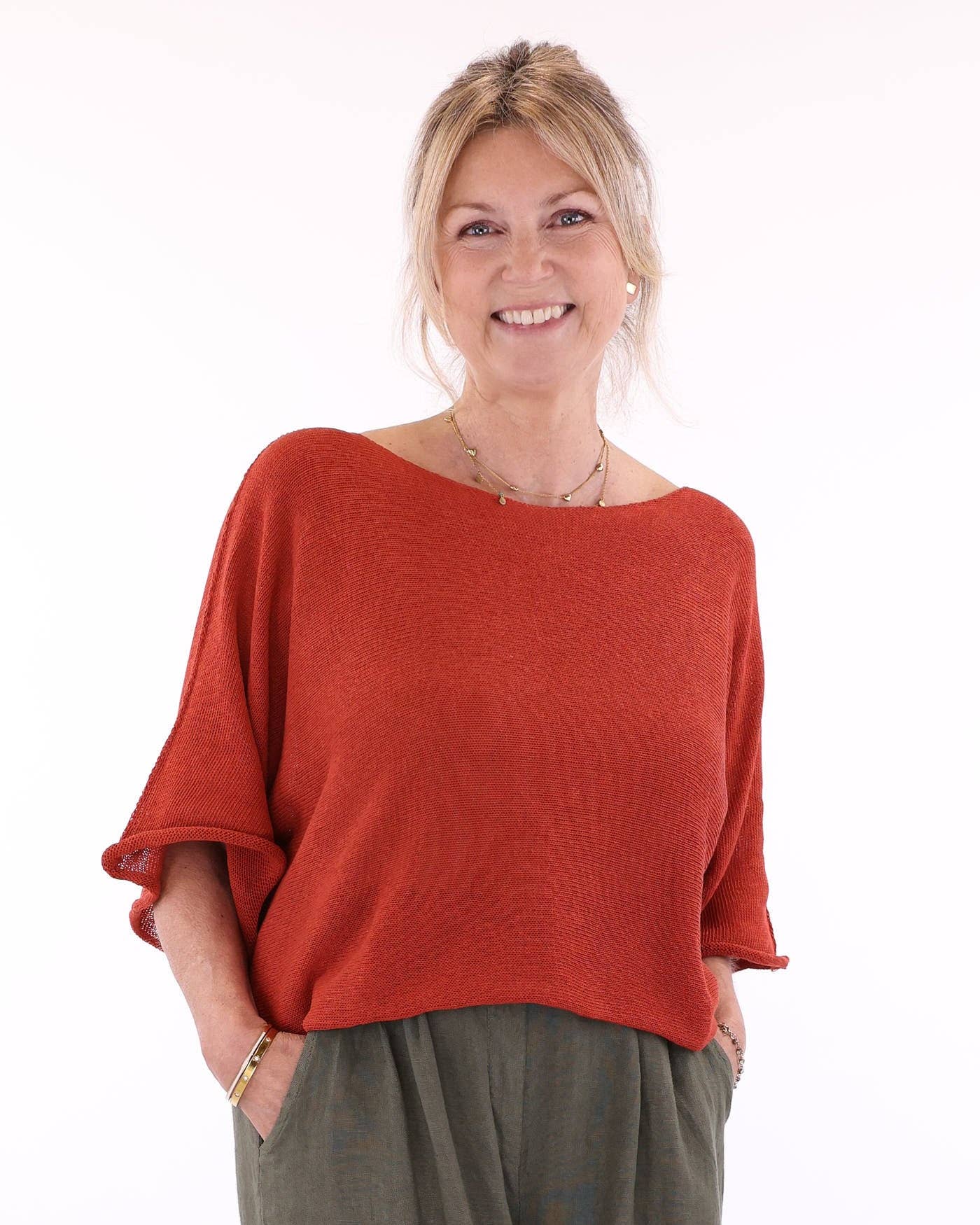 Cadenza Italy Ltd - Wholesale Knit Top - Women's - Cotton Blend Short Tunic Top3