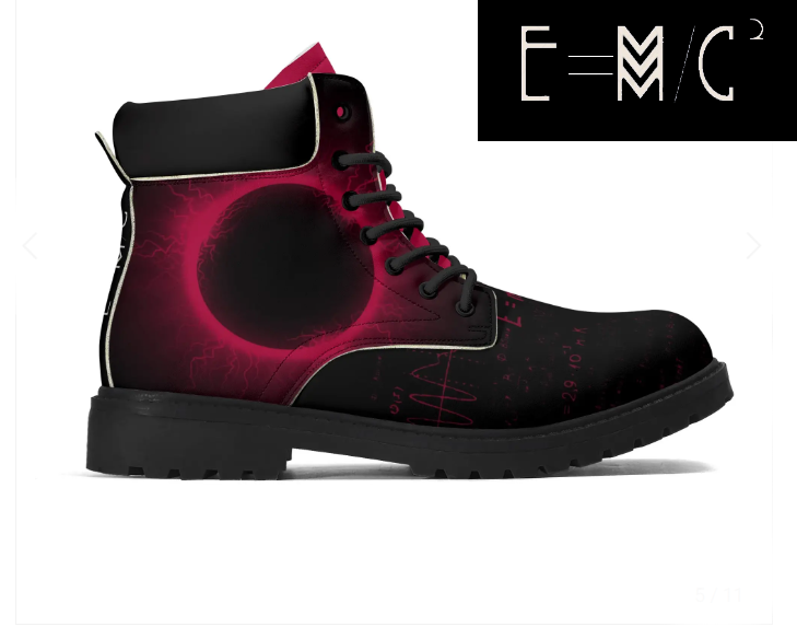 E=M/C2 - Wholesale Boots - Men's - E=M/C2 Men's Black Hole Pink Leather All Season Boots 4