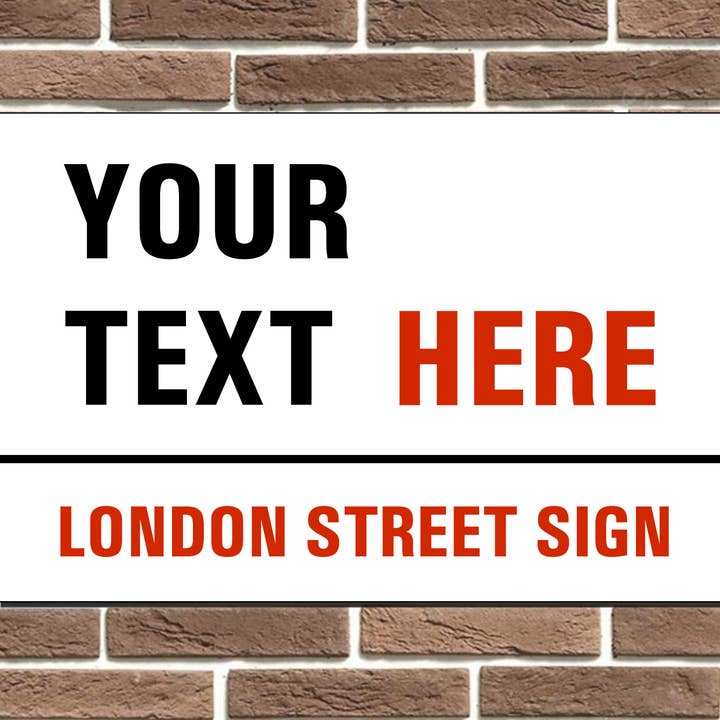 Plaque Métallique Personnalisée Style Londres pour la vente par Auto Junk UK Ltd