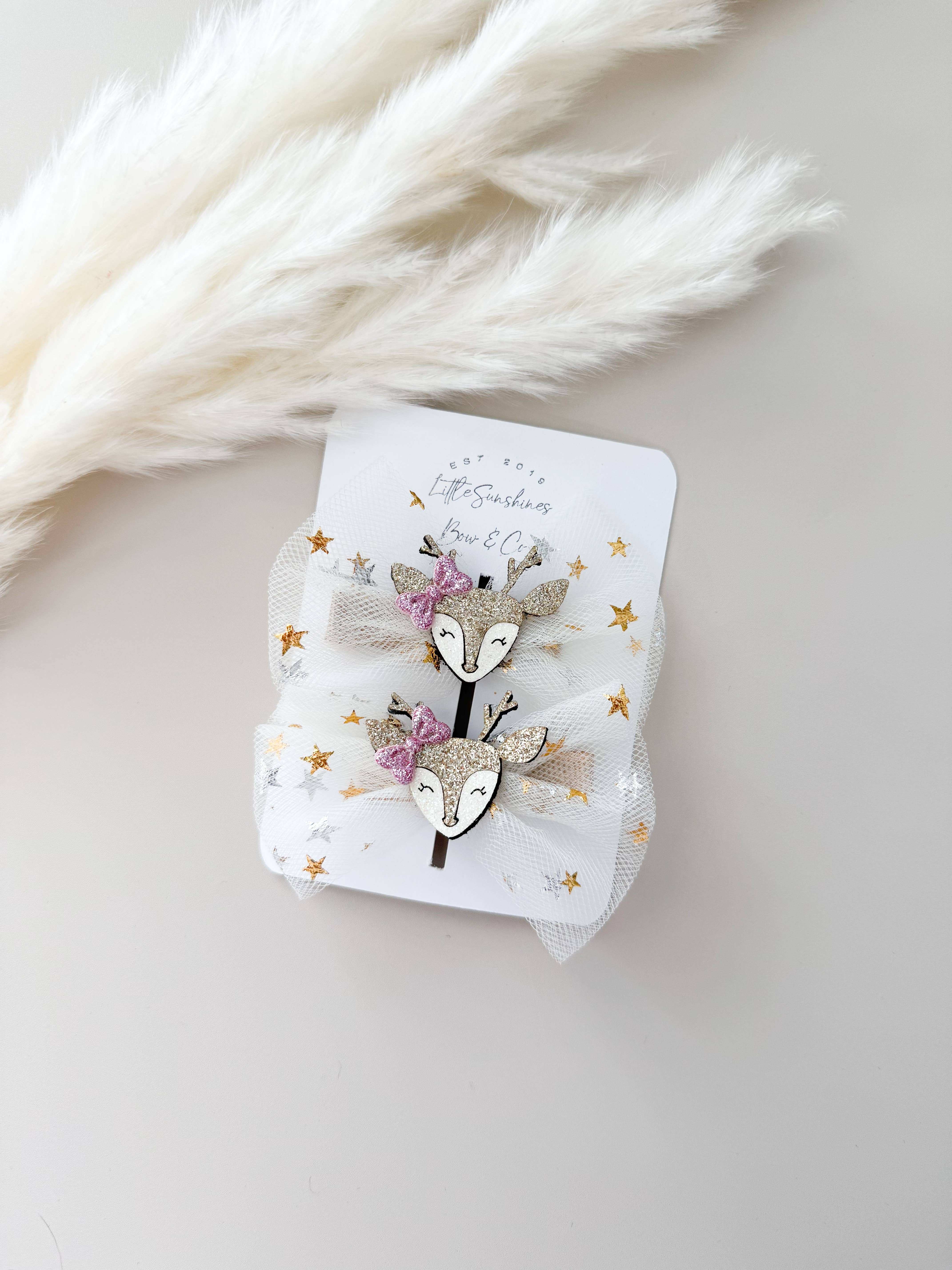 Little Sunshines Bow & Co - Wholesale Hair Clip - Kids - Reindeer Hair Clips & Headbands1