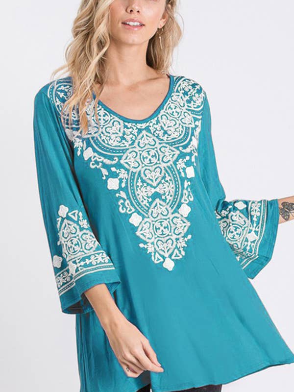 Pink Irene Wholesale - Wholesale Tunic - Women's - DAMASK TOP18