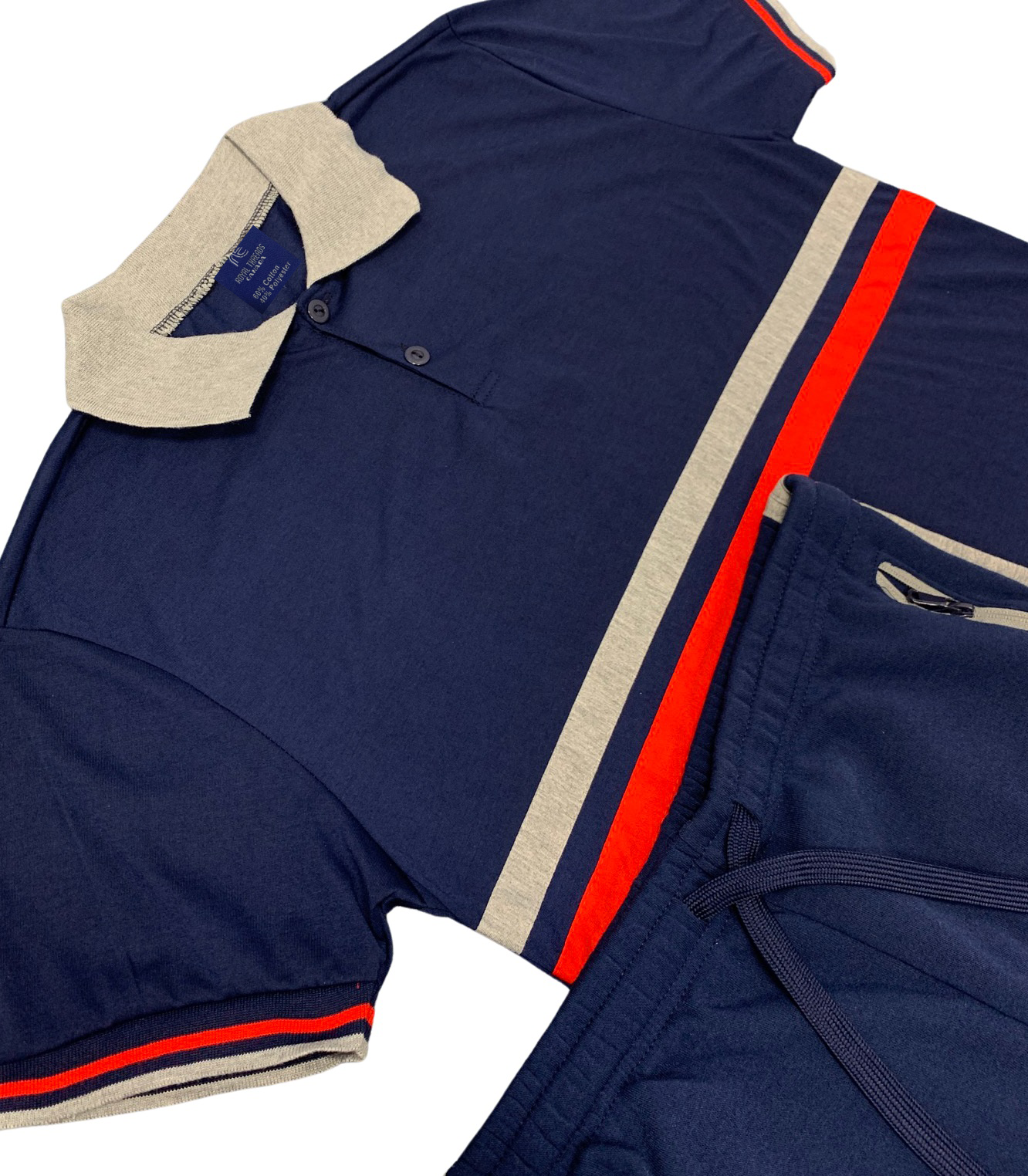 Royal Threads – Großhandel Loungewear-Set – Herren – Herren Poloshirt 2-teiliges kurzes Set & weiche Fleece-Sommershorts passendes Outfit5