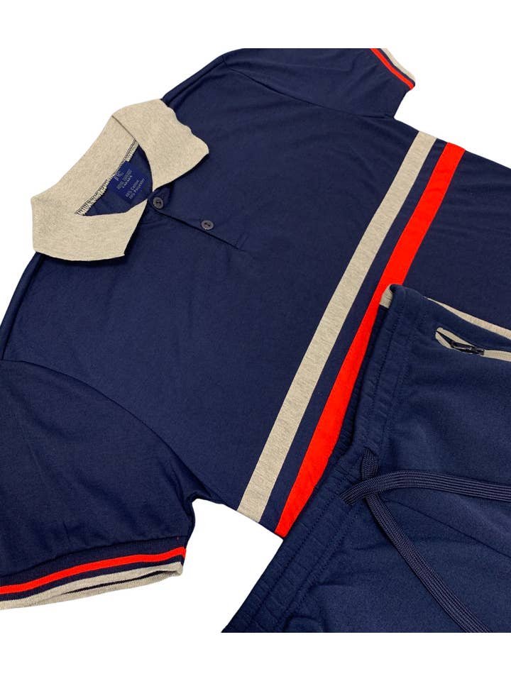 Royal Threads - Vendita all'ingrosso Completo loungewear - Uomo - Polo da uomo, set corto in 2 pezzi e pantaloncini estivi in morbido pile coordinato5