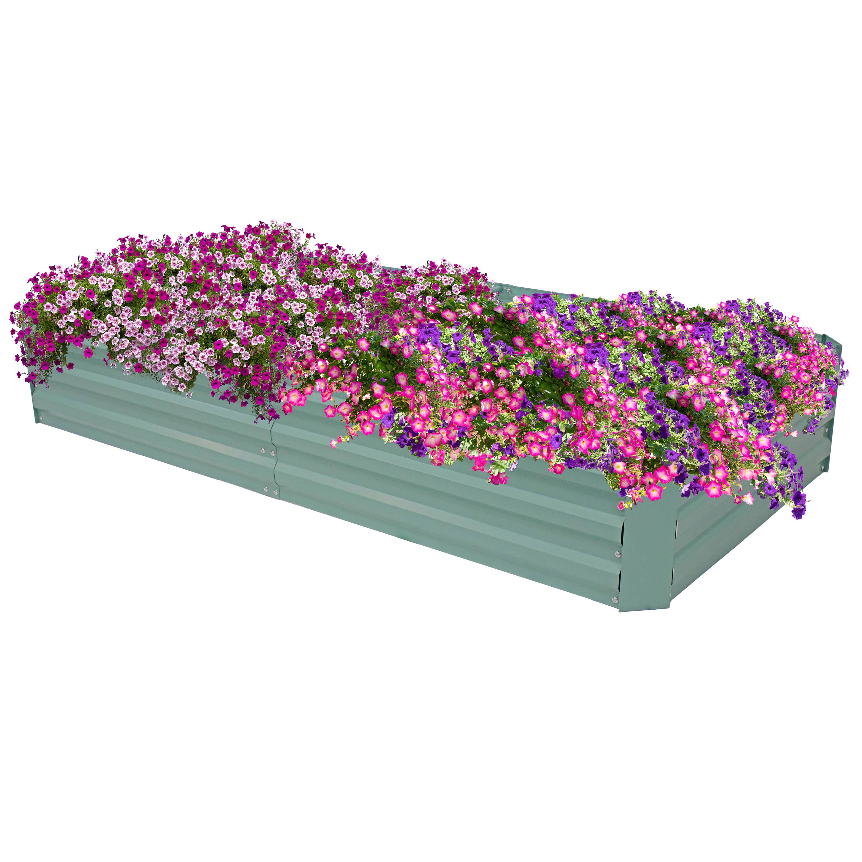Sunnydaze Decor - Wholesale Planter Box - Steel Rectangle Raised Garden Bed - 3' x 6' - Green5