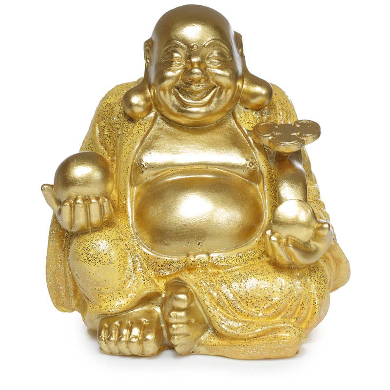 Puckator Ltd - Wholesale Ornament - Mini Lucky Glitter Chinese Laughing Buddha 8cm2
