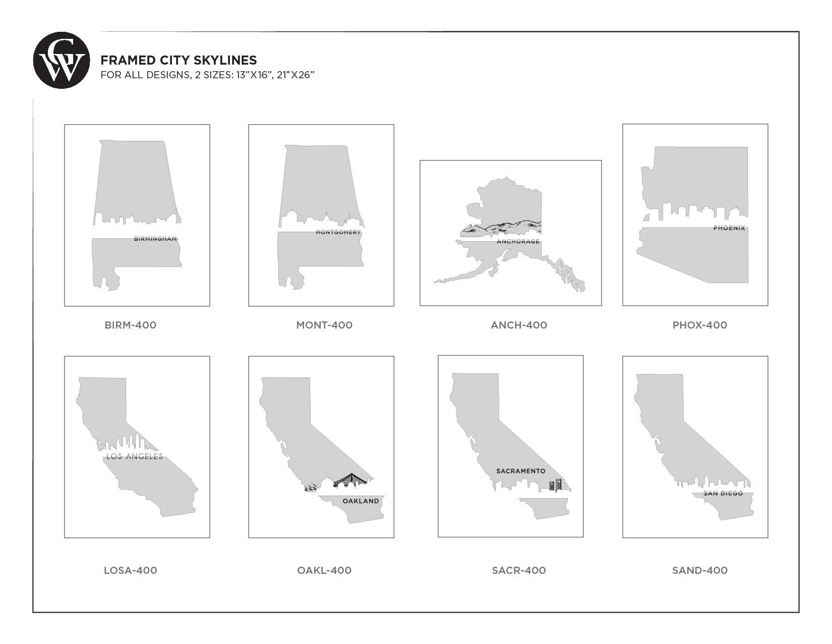 Grainwell - Wholesale Art Print - Framed City Skyline1
